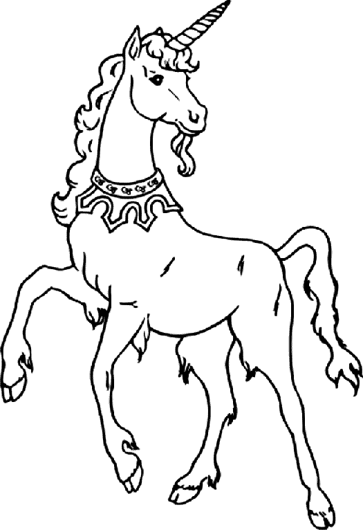 coloriage licorne avec son harnais